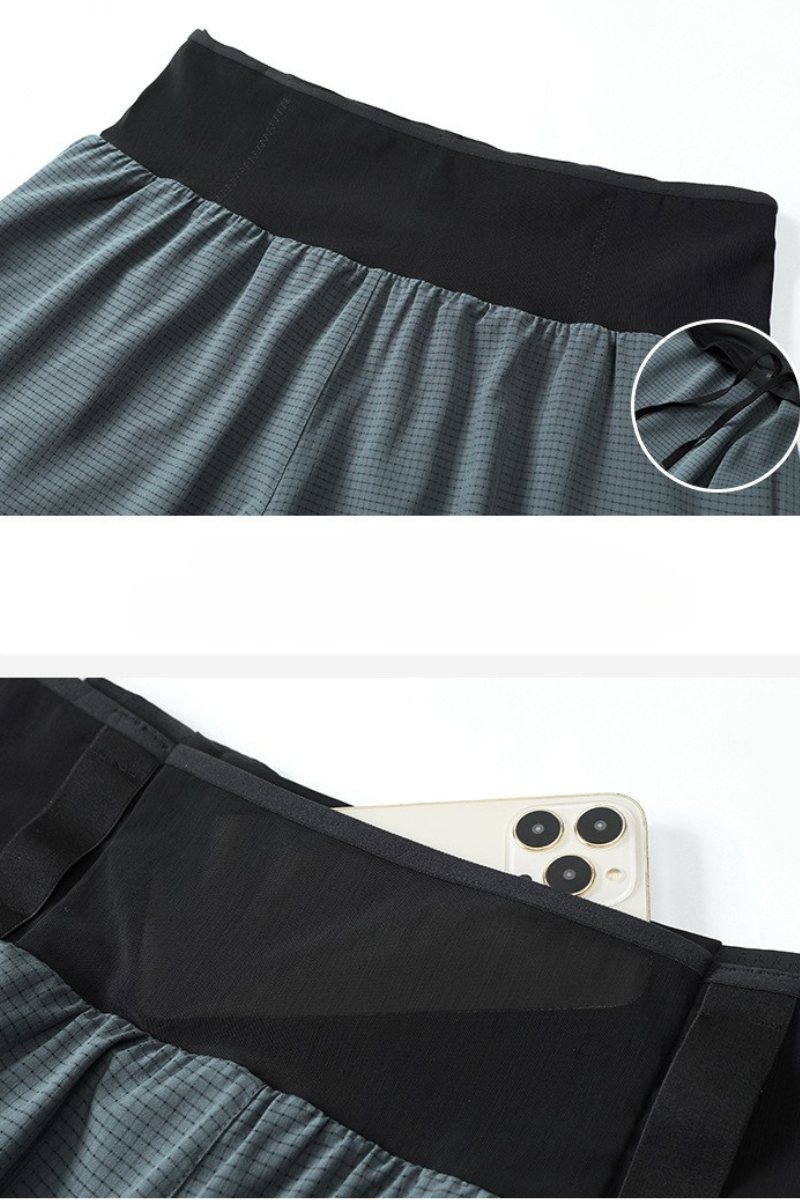 Men's 2-in-1 Running Shorts with Quick-Dry Outer Layer