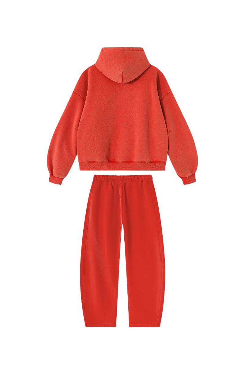 Men's Fall Fleece Sets:Relaxed Hoodie And Sweatpants