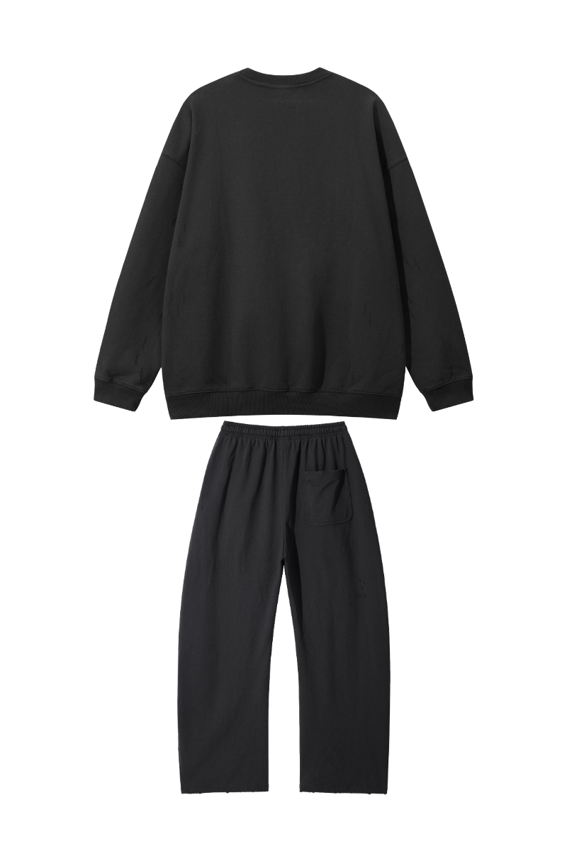 Women's Fall Set:Relaxed Pullover And Drawstring Sweatpants