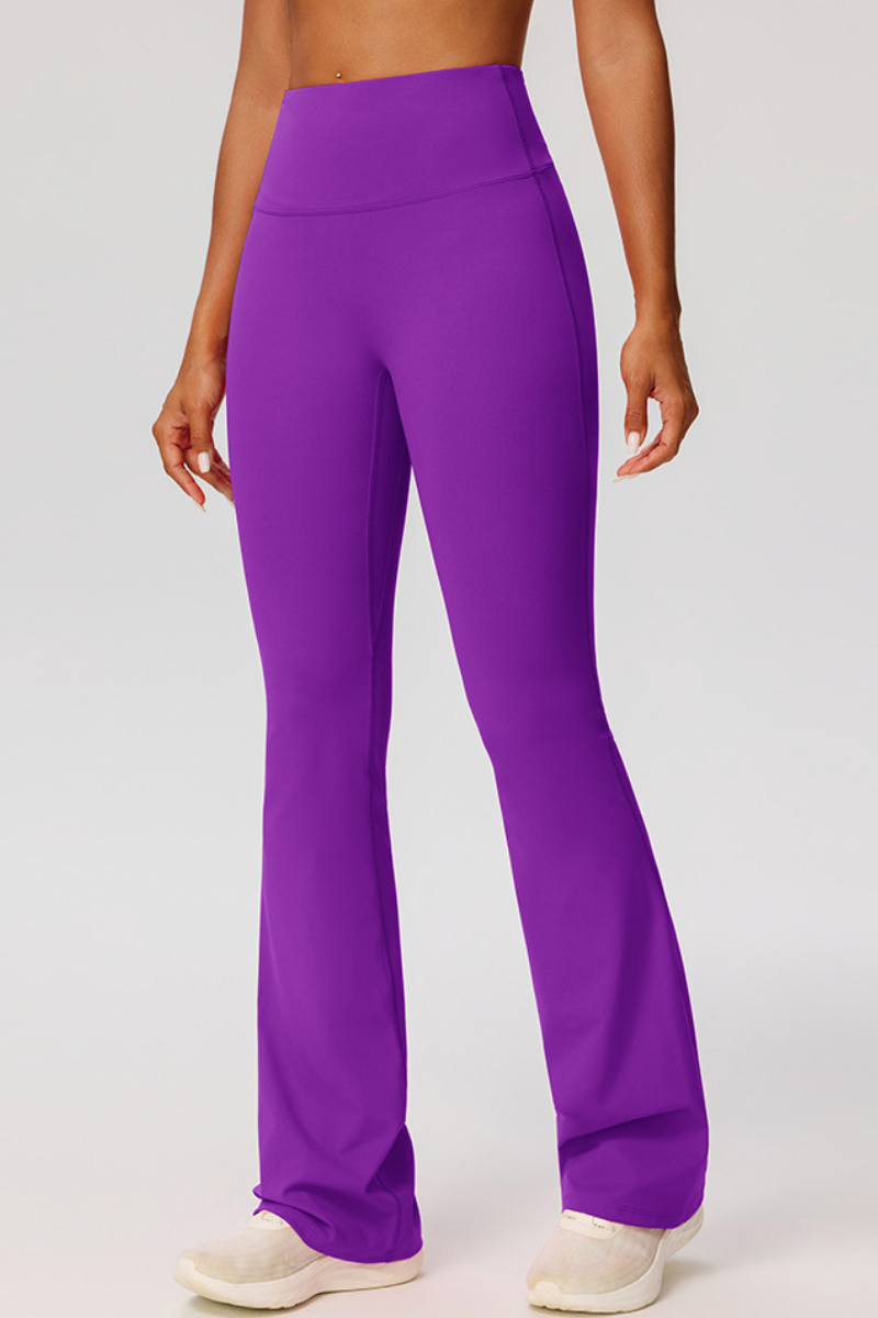 Women's High-Waist Pleated Buttocks Lift Flare Pants