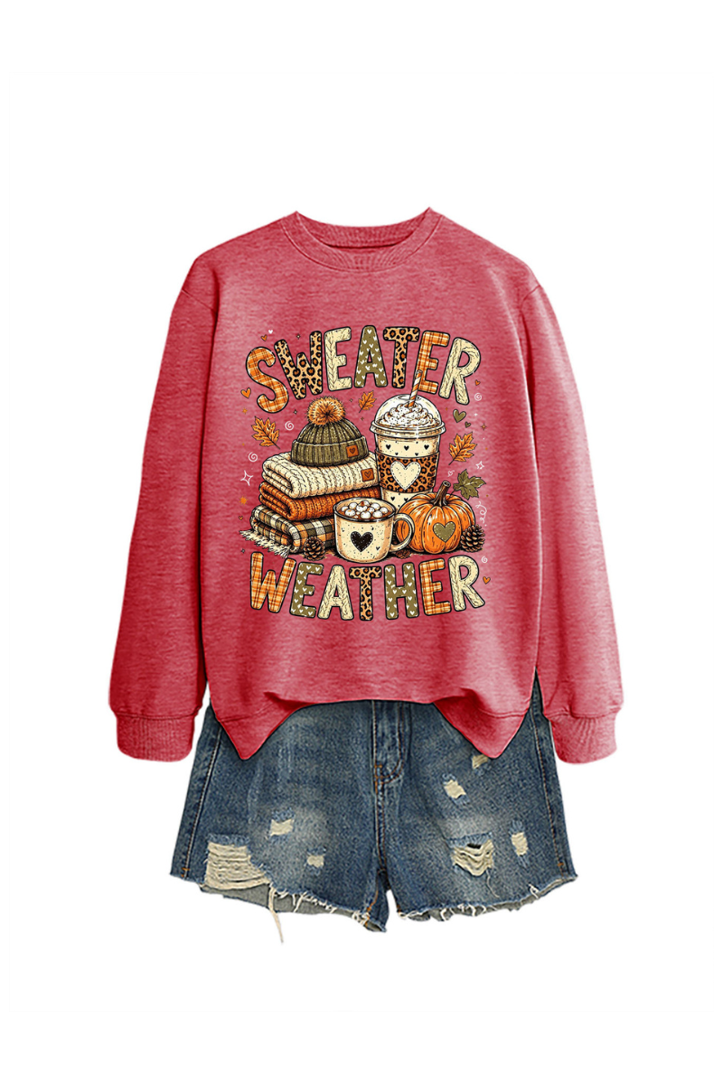 Women's Fall Cute Pumpkin Letter Print Relaxed Pullover