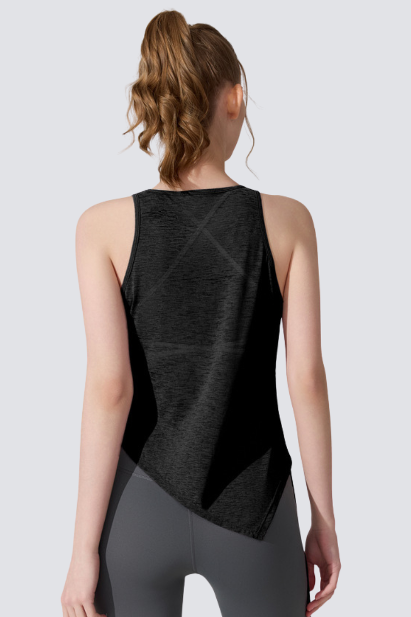 Women's  Summer Side Drawstring Sheer Breathable Tank Top