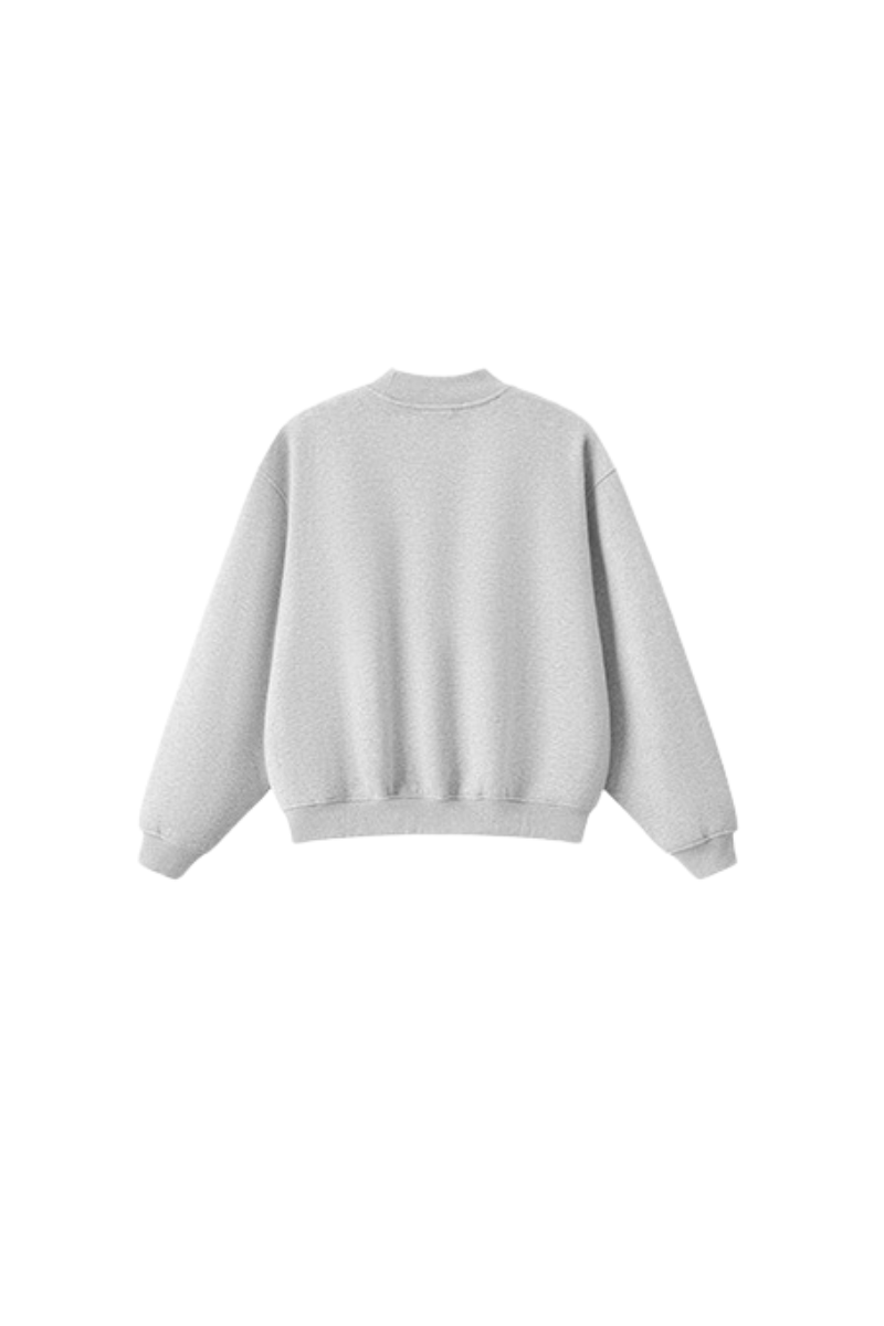 Men's Fall Streetwear Boxy Mockneck Sweatshirt