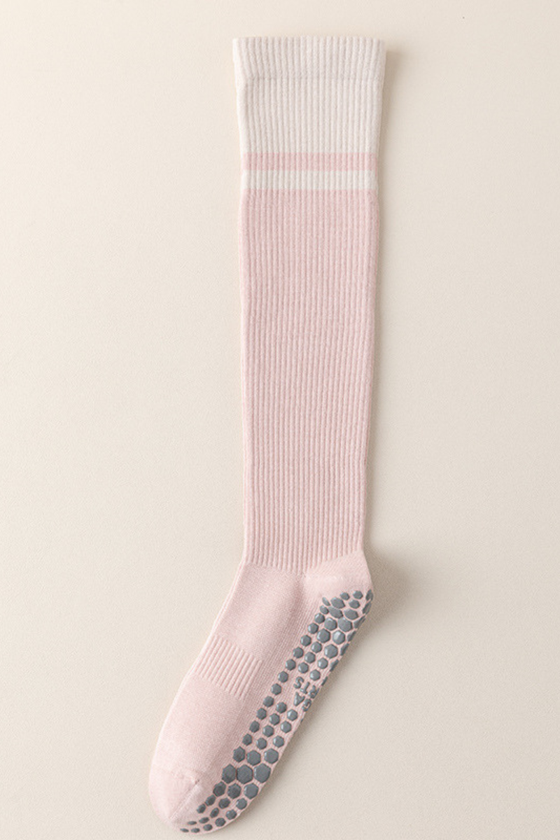 Non-Slip Grippy Dots Knee-High Yoga  Pilates Socks