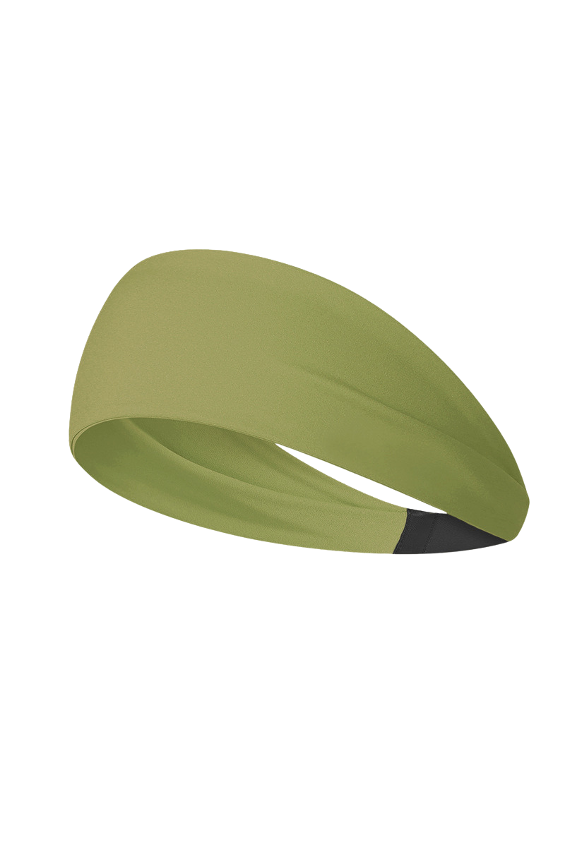Women's exercise sweat-absorbing headband.