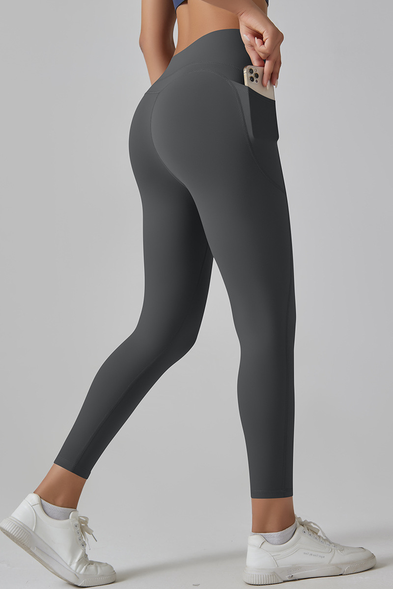 Women's High-Intensity Naked Feel Tight Pocket Yoga Leggings
