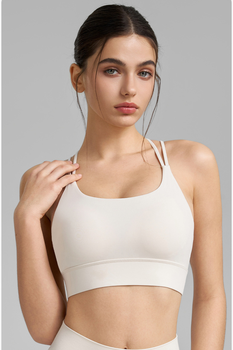 Women's Athletic U-Neck Crisscross Back Sports Bra