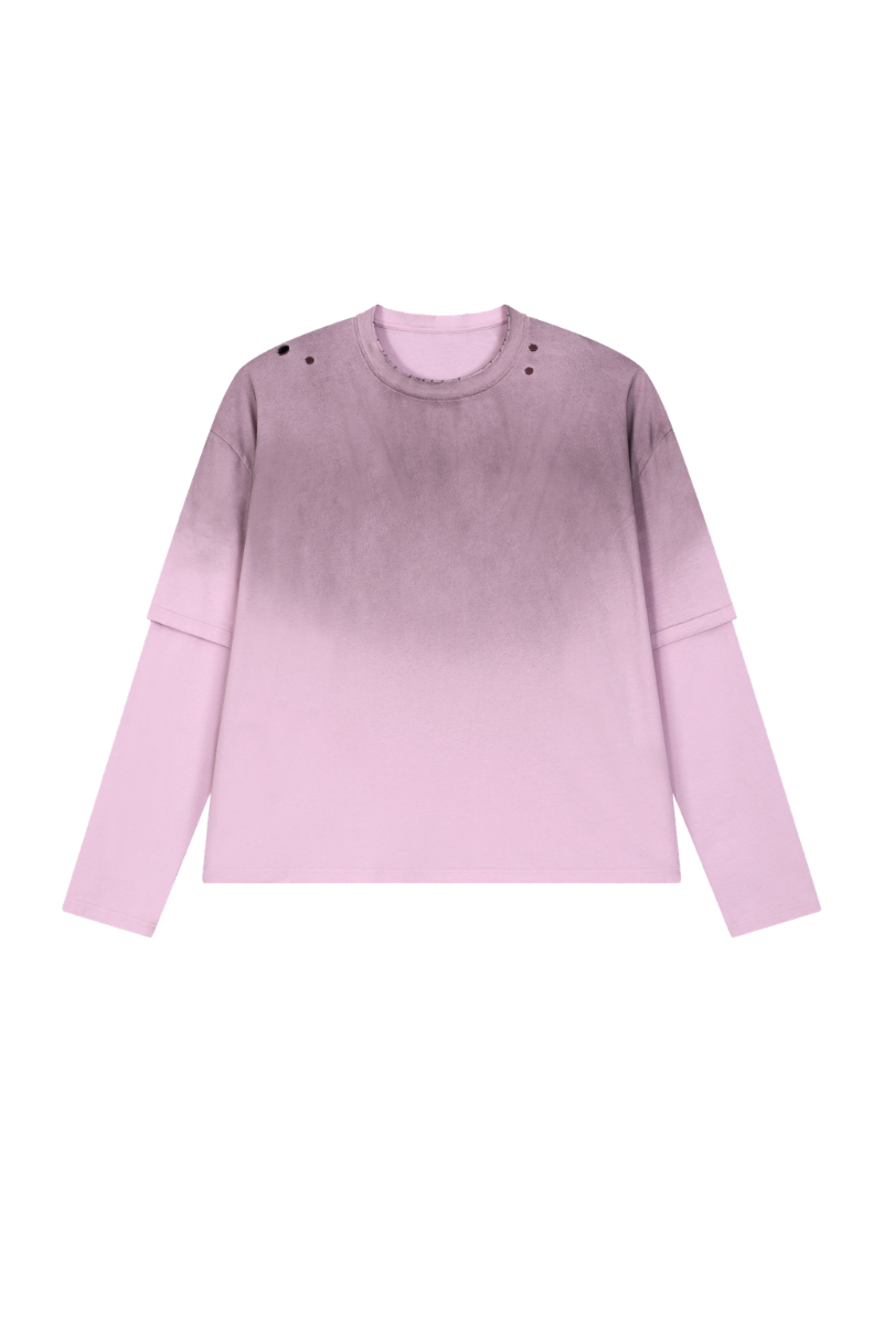 Unisex 100% cotton Vintage Wash Gradient Relaxed Pullover