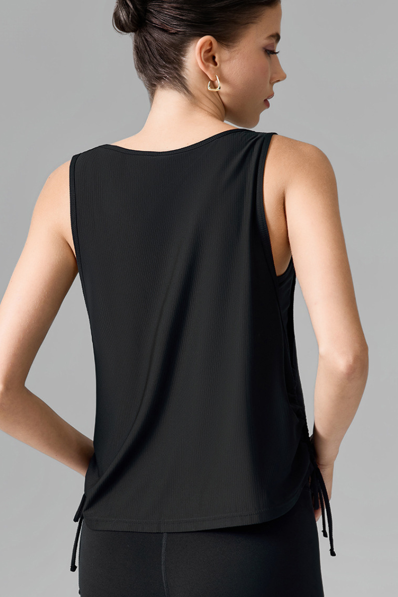 Women's Lightweight Cooling Side Drawstring Sports Tank Top