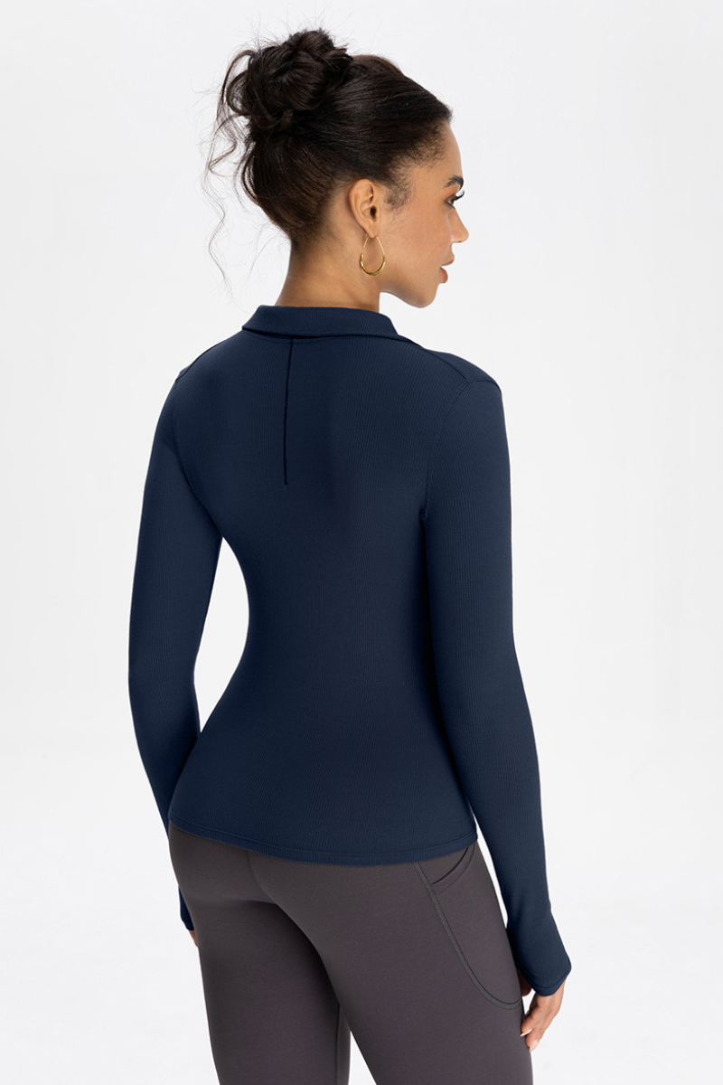 Ladies' collar-opening cardigan