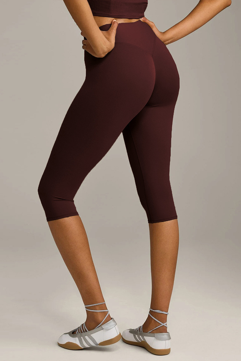 Women's Athletic High Waist Sculpting Capri Yoga Leggings