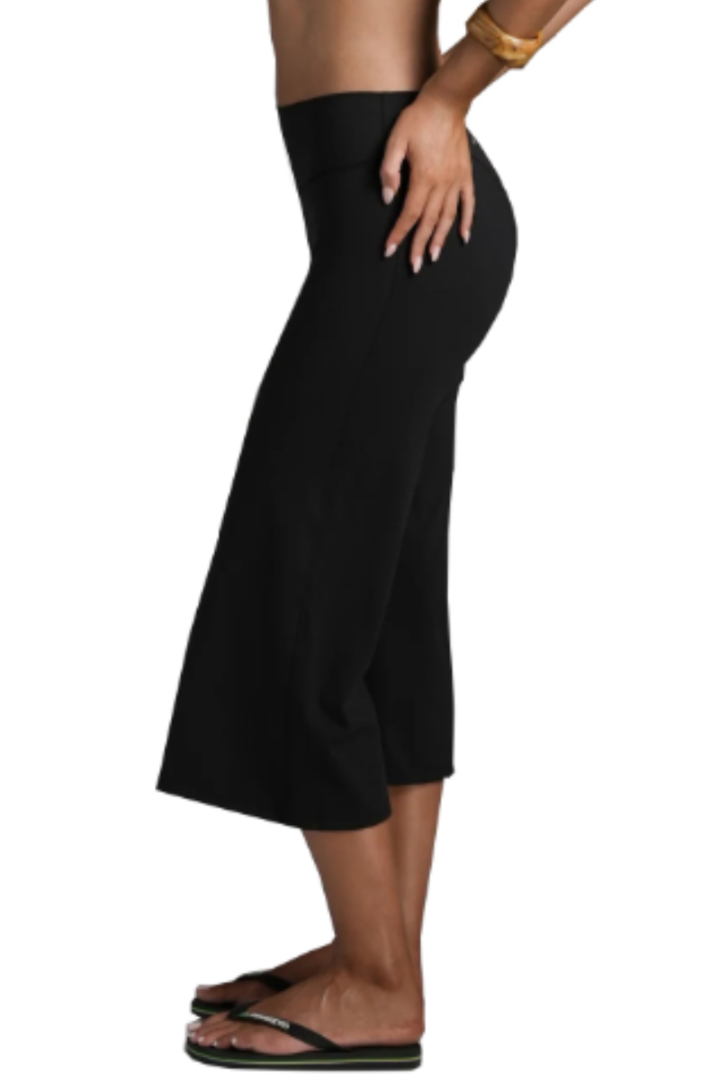 Women's Athletic 7/8 Wide-Leg Yoga Cropped Pants