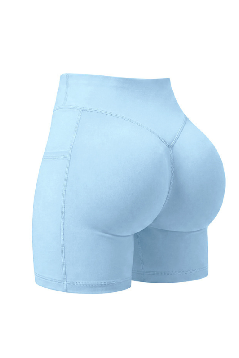 Women's Athletic Side Pocket Solid Yoga Shorts