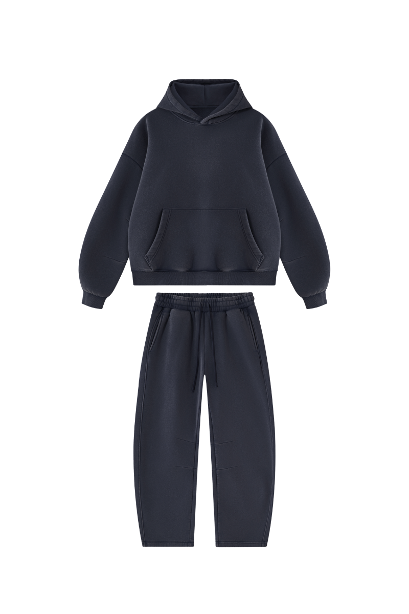 Men's Fall Fleece Sets:Relaxed Hoodie And Sweatpants