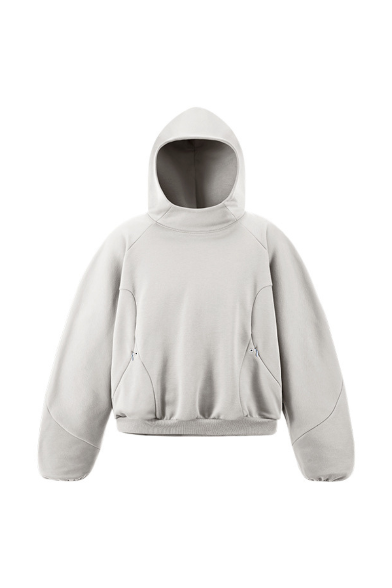Men's Fall Fleece Drawstring Hem Zipper Pocket Hoodie