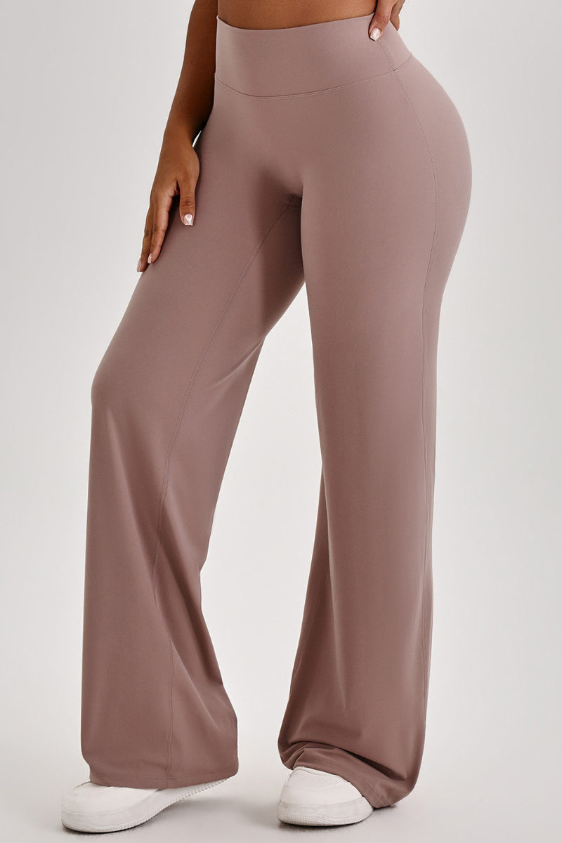 Women's Athletic High Waist V-Lift Hip Wide Leg Yoga Pants