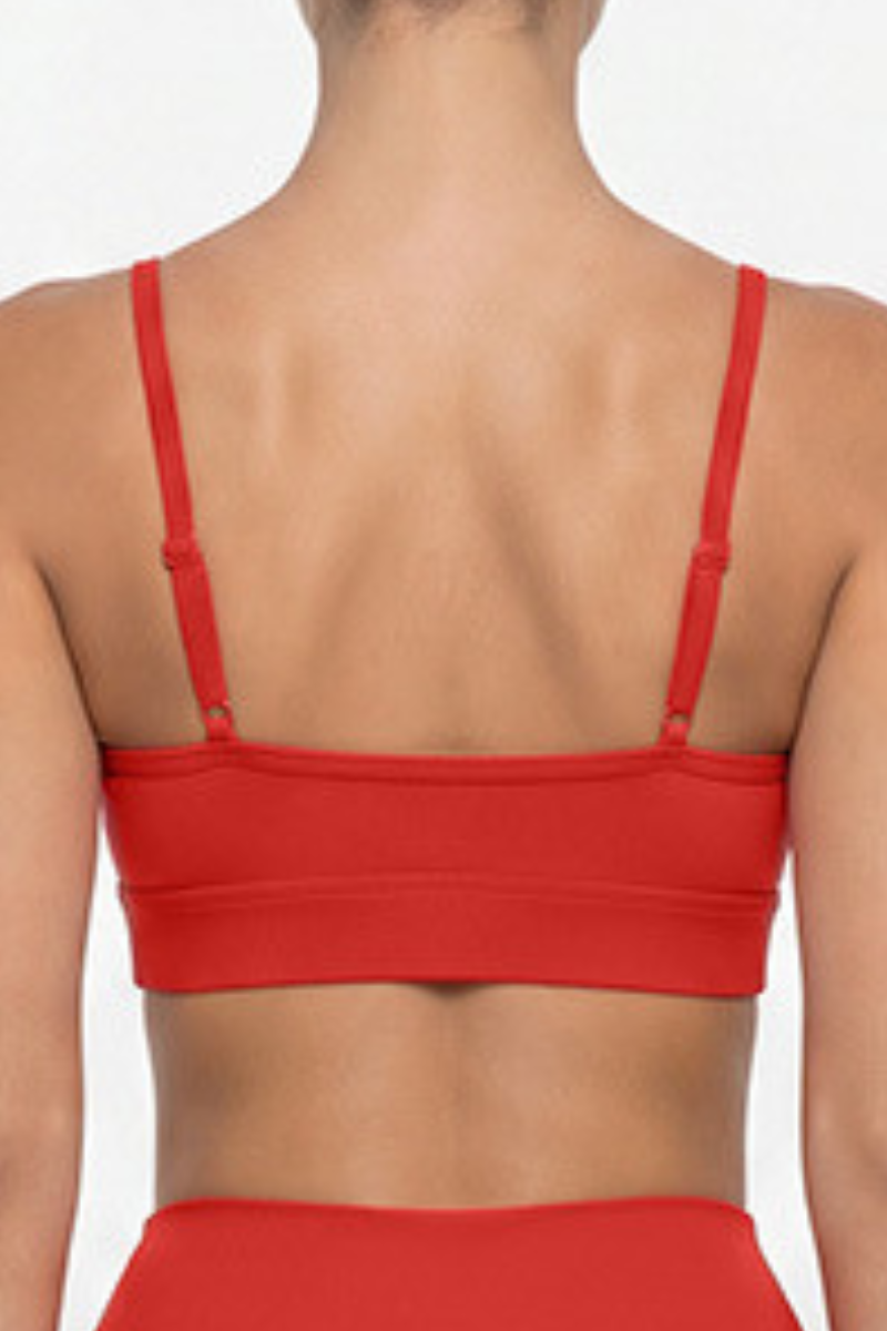 Women's Contrast Strip Adjustable Breathable Sports Bra