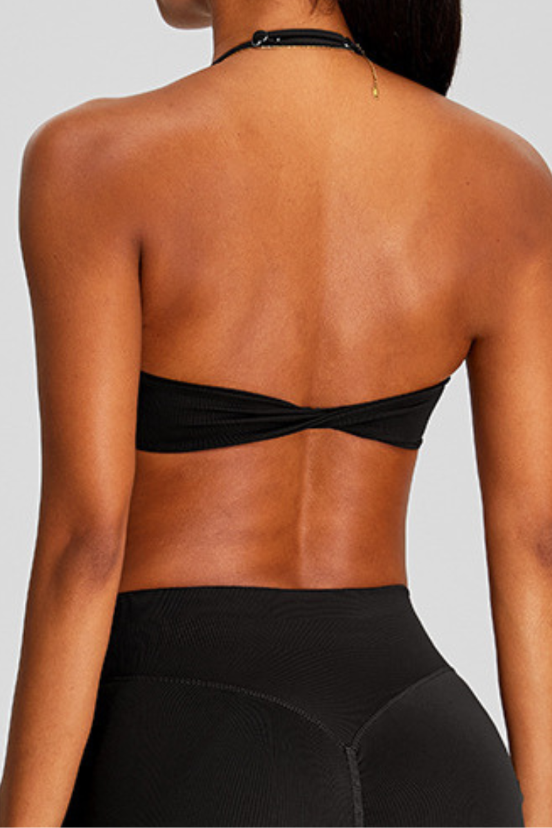 Women's Halter Backless Seamless Quick-Dry Yoga Sports Bra