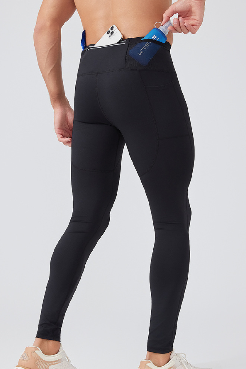 Men's Multi-Pocket Quick Dry Sports Running Leggings