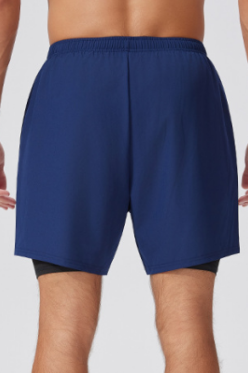 Men's 2-in-1 Double Layer Outdoor Running Athletic Shorts