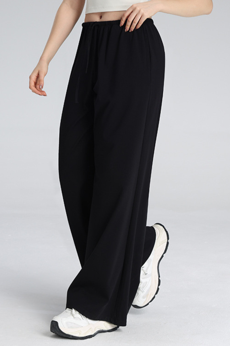 Women's High Waist Drawstring Wide Leg Yoga Casual Pants