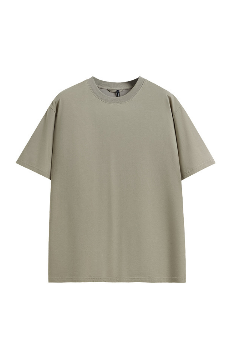 Men's Cooling Solid Quick Dry Drop Shoulder Loose Fit T-Shirt