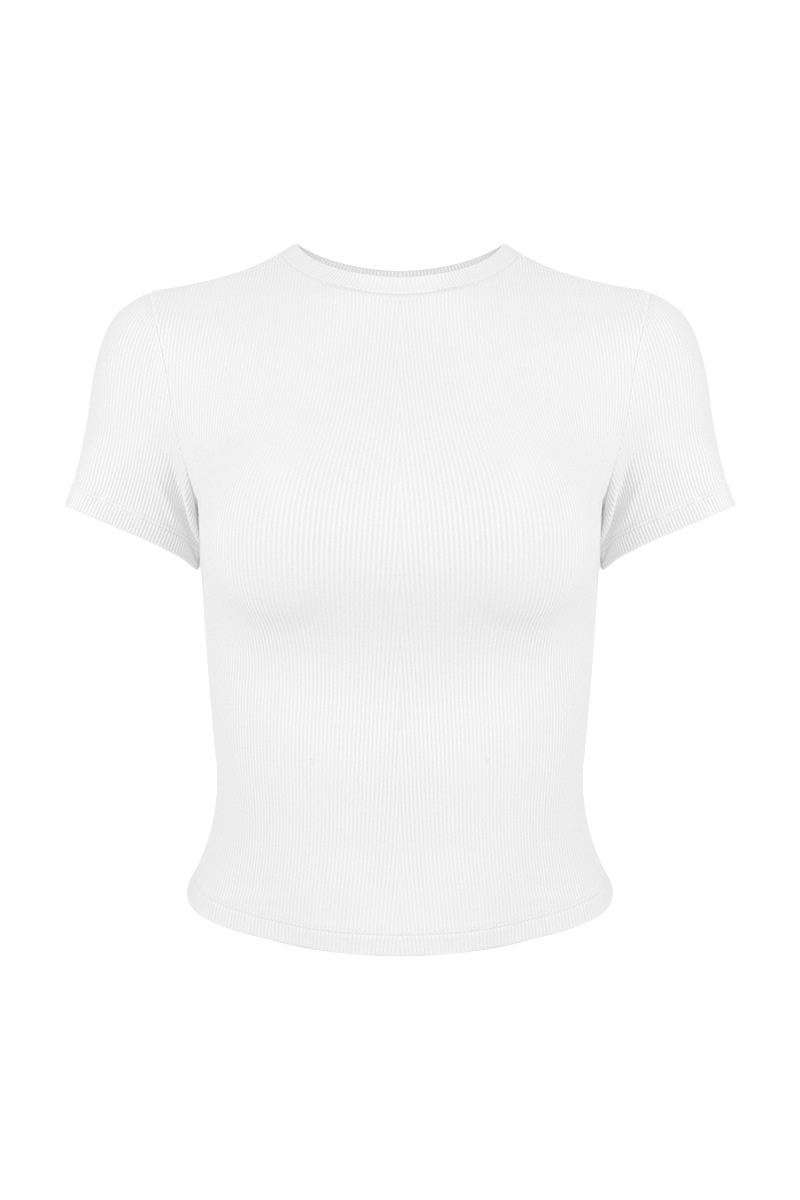 Ribbed Slim Racer-Tee