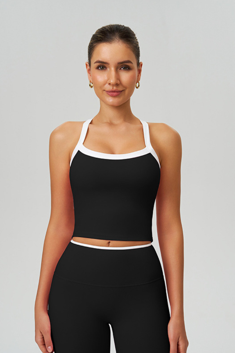 Stitched-in-place sports vest