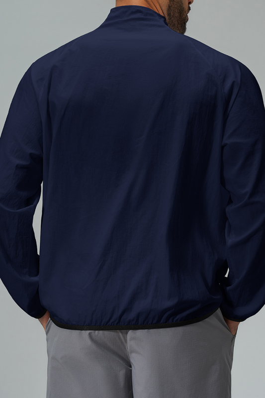 Men's Lightweight Stand Collar Full Zip Sun Protection Jacket