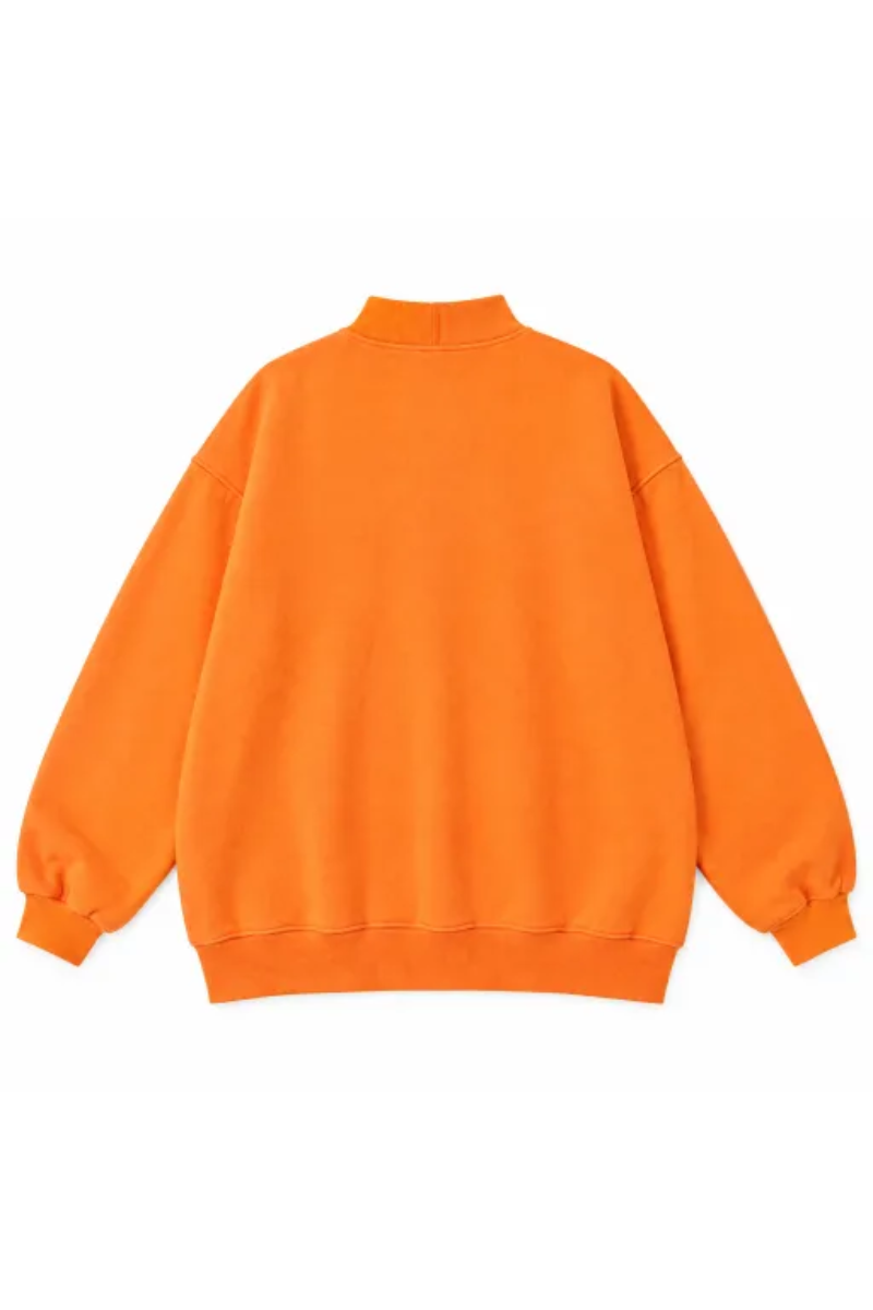Women's Fall Letter Appliqué Embroidery Mockneck Sweatshirt