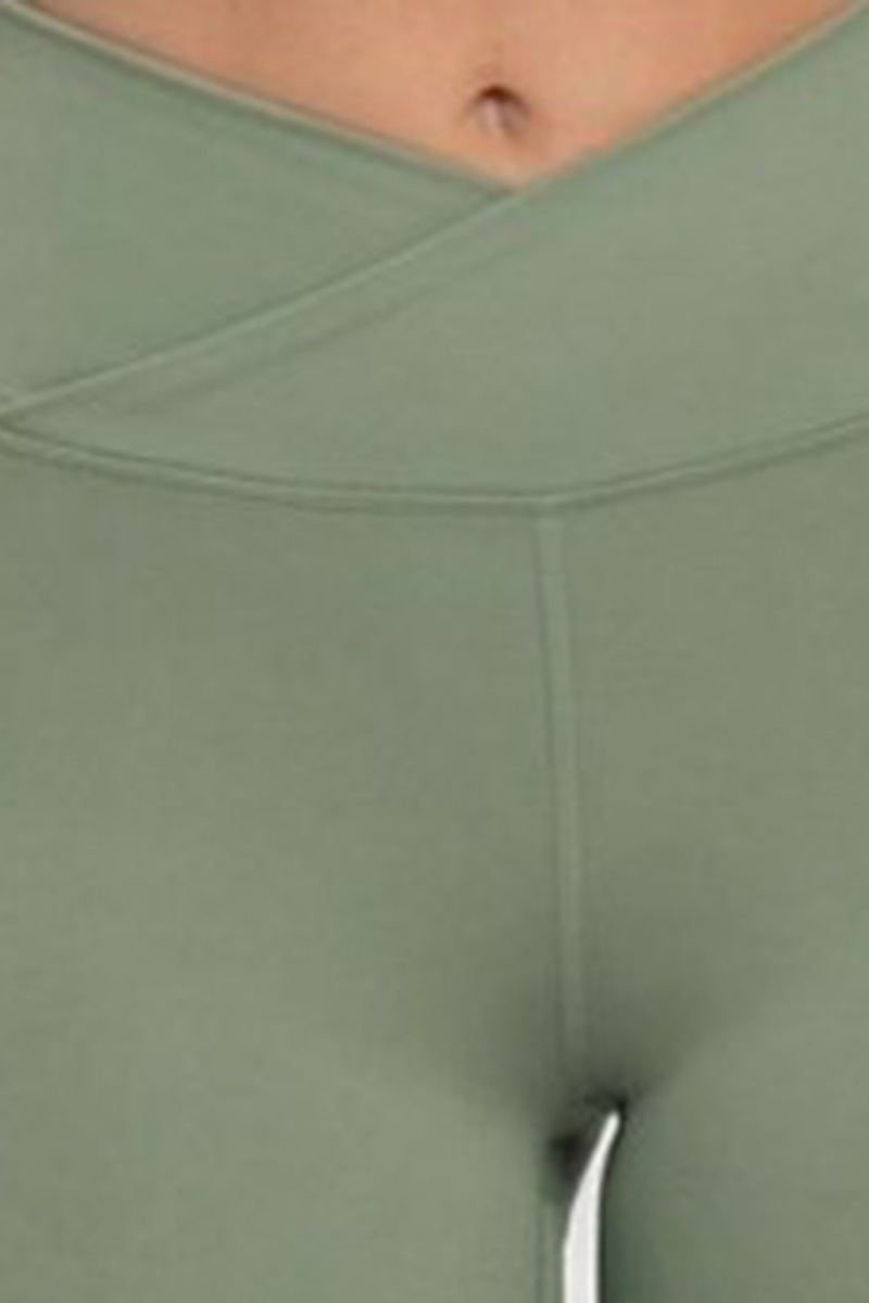 Women's High-Rise V-Waist Solid Breathable Sport Leggings