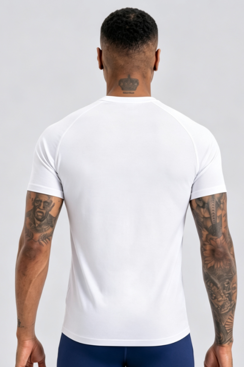 Men's Contrast Breathable Quick Dry Athletic Running T-Shirt