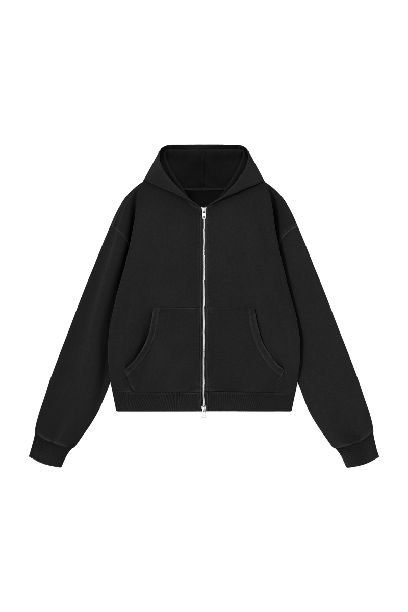 Men's Fall Washed Vintage Boxy  Comfort Color Hooded Jacket