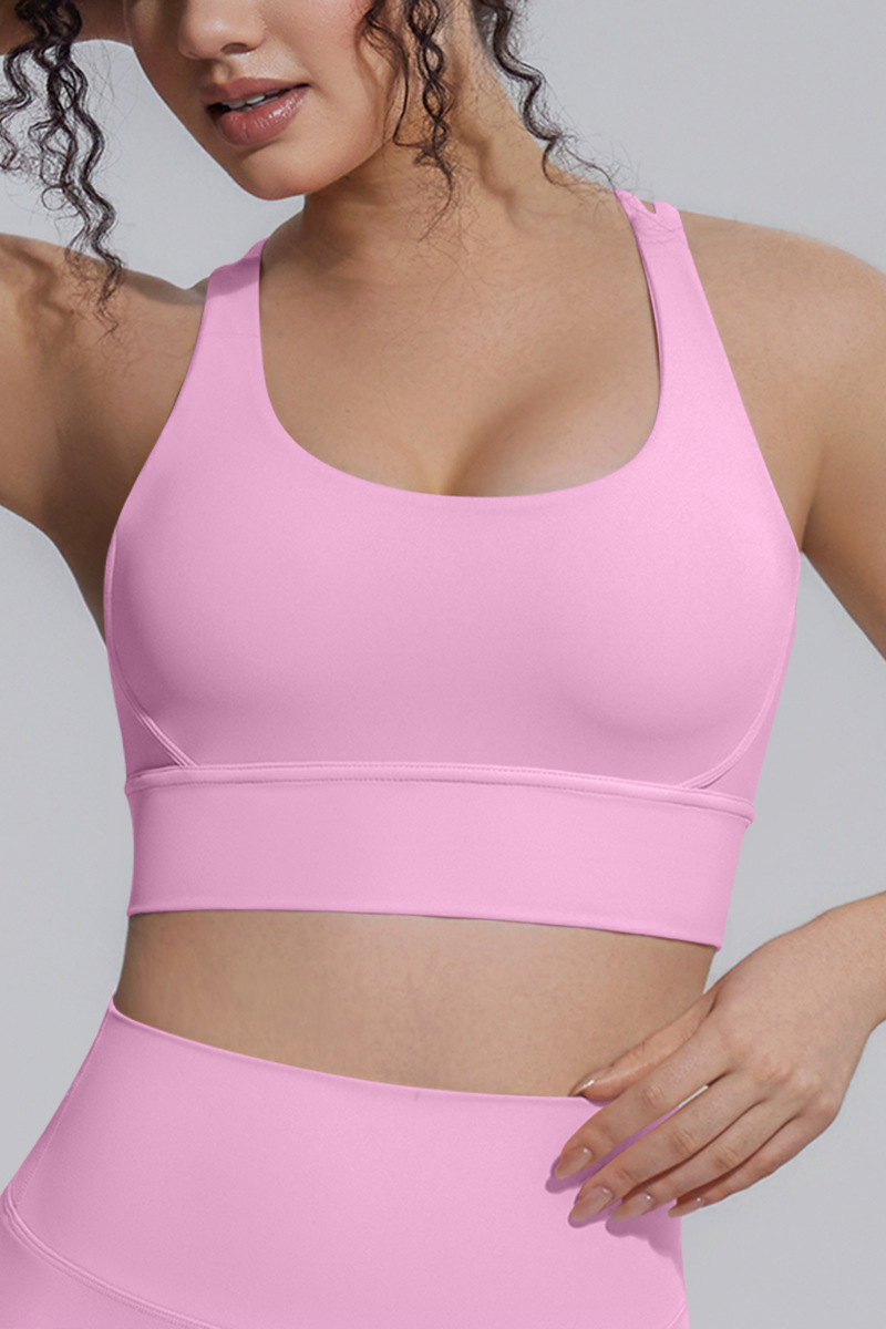 Women's Athletic Cross-Back Naked Feel Yoga Sports Bra
