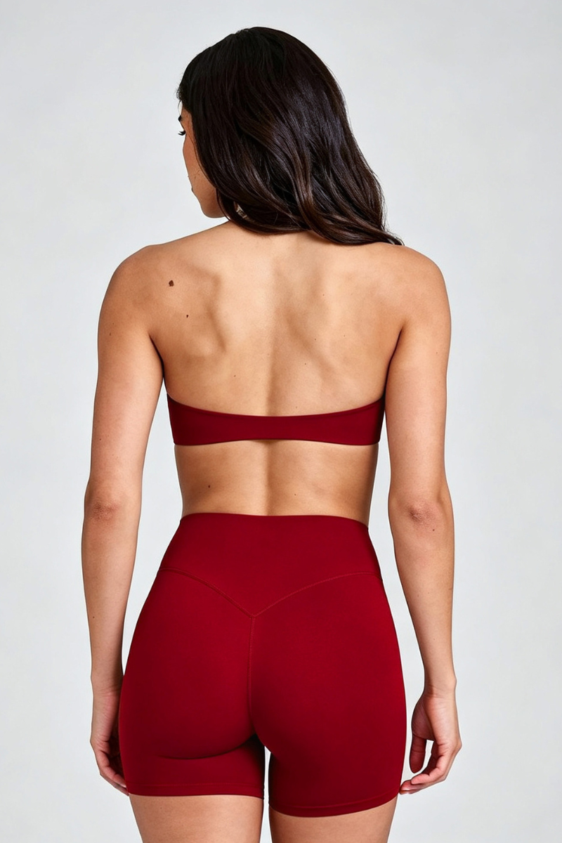 Women's Halter Backless Bra and High Waist Shorts Yoga Sets