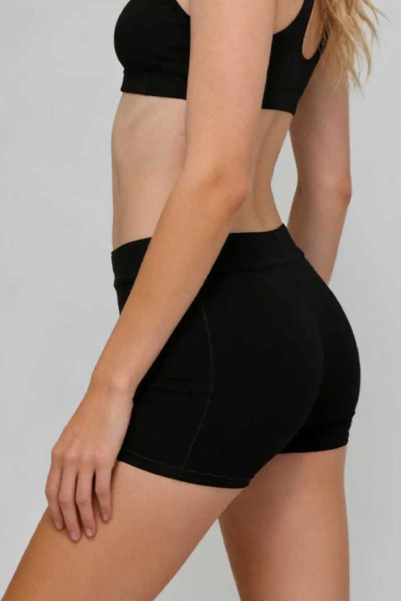 Women's Athletic High-Waist Solid Biker Shorts