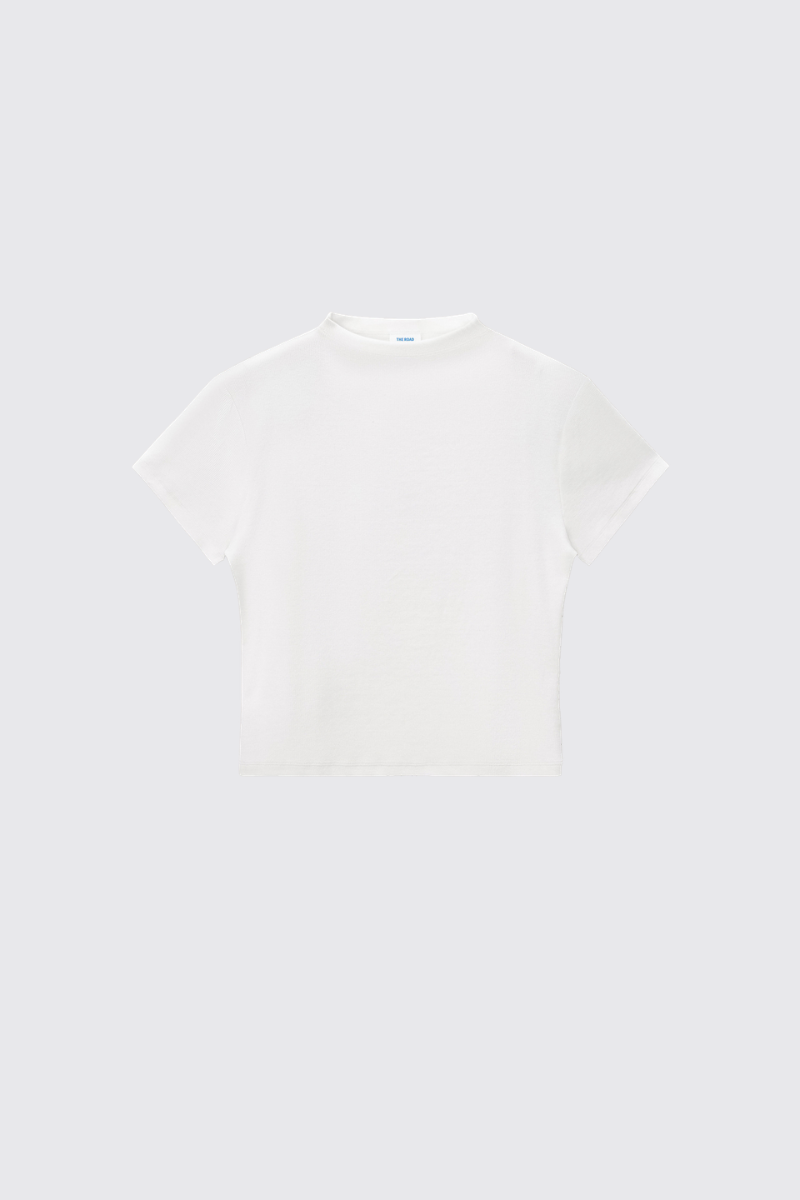 Women's 260g Mock Neck Soft Stretch Multicolor Slim Tee