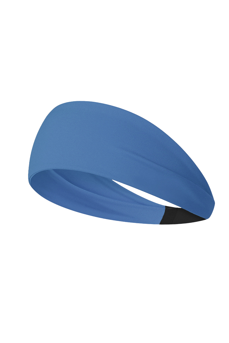 Women's exercise sweat-absorbing headband.