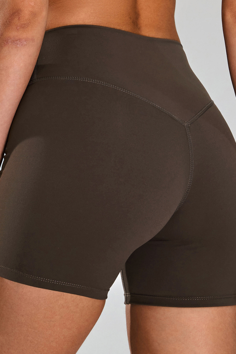 Women's High Waist Belly Control Peach Hip Sports Shorts