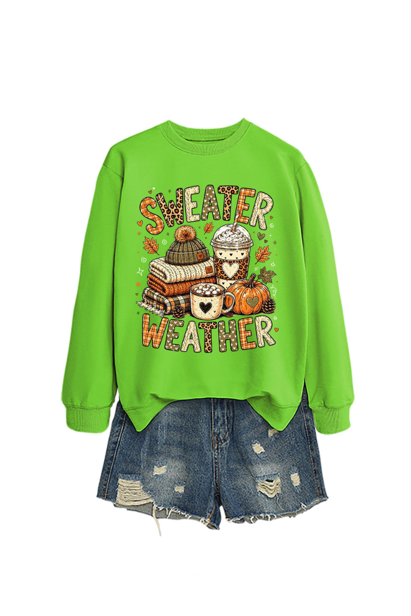 Women's Fall Cute Pumpkin Letter Print Relaxed Pullover