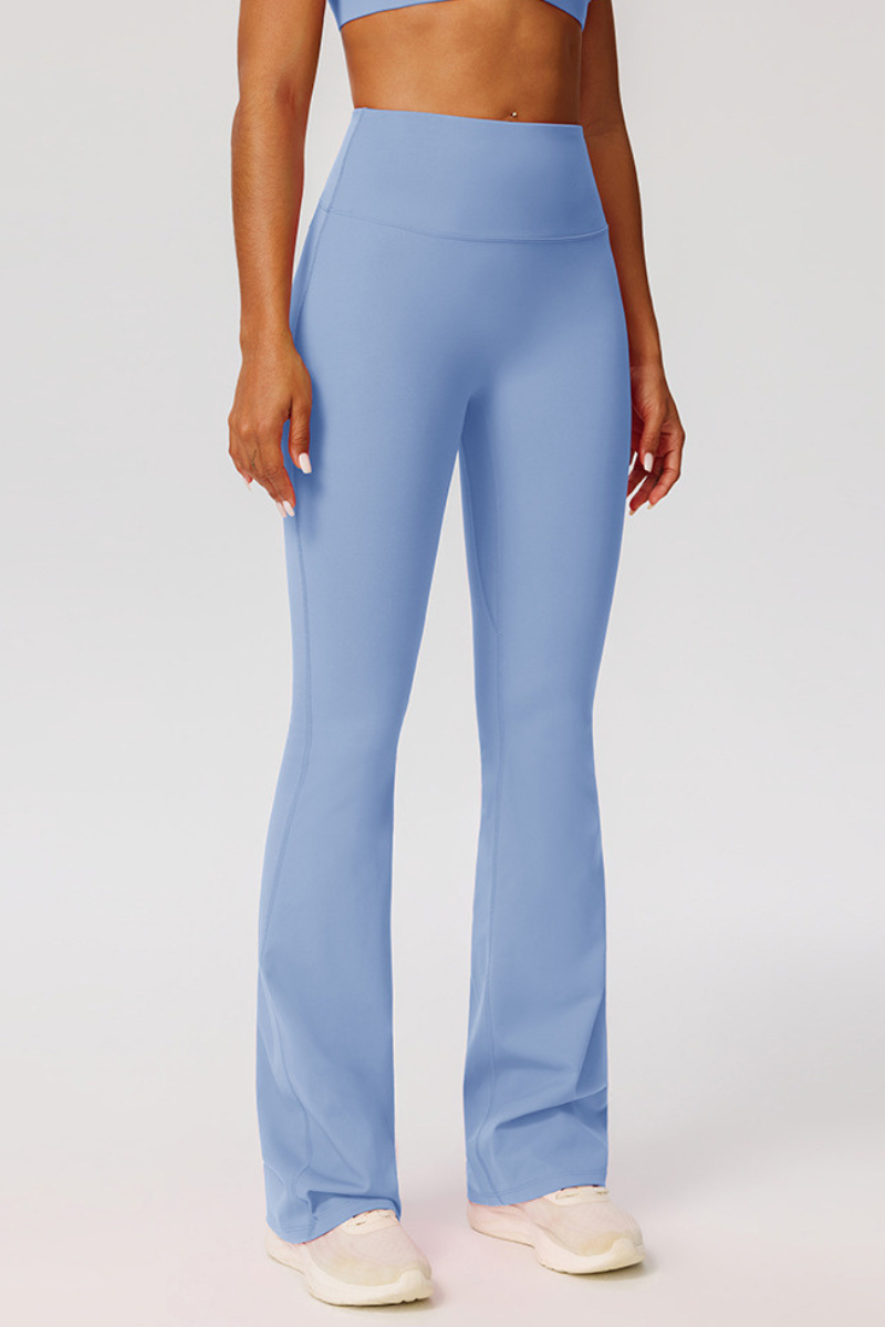 Women's High-Waist Pleated Buttocks Lift Flare Pants