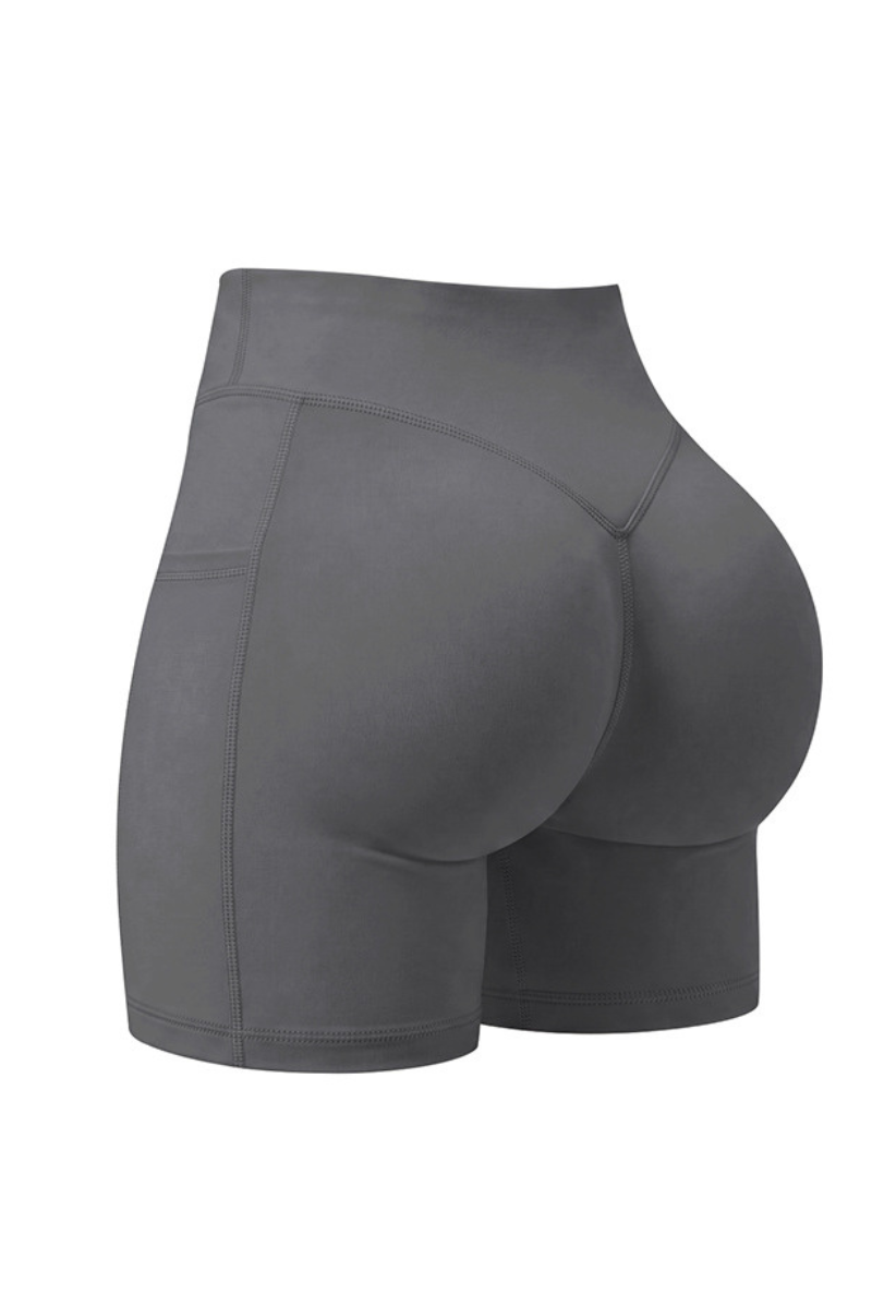 Women's Athletic Side Pocket Solid Yoga Shorts
