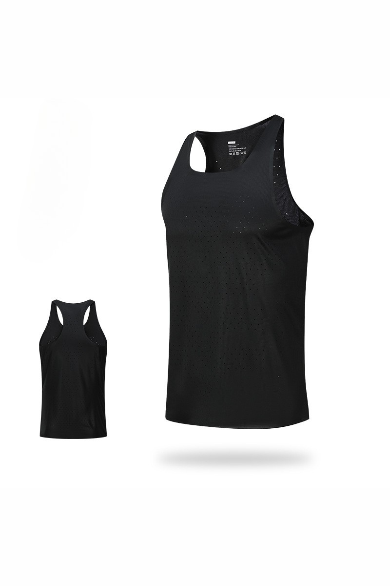 Men's Summer Lightweight Racerback Breathable Mesh Running Tank Top