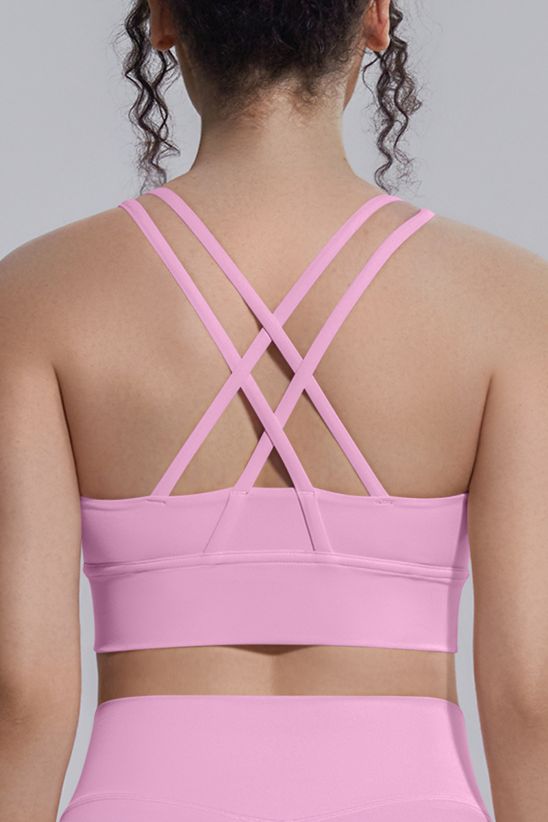 Women's Athletic Cross-Back Naked Feel Yoga Sports Bra