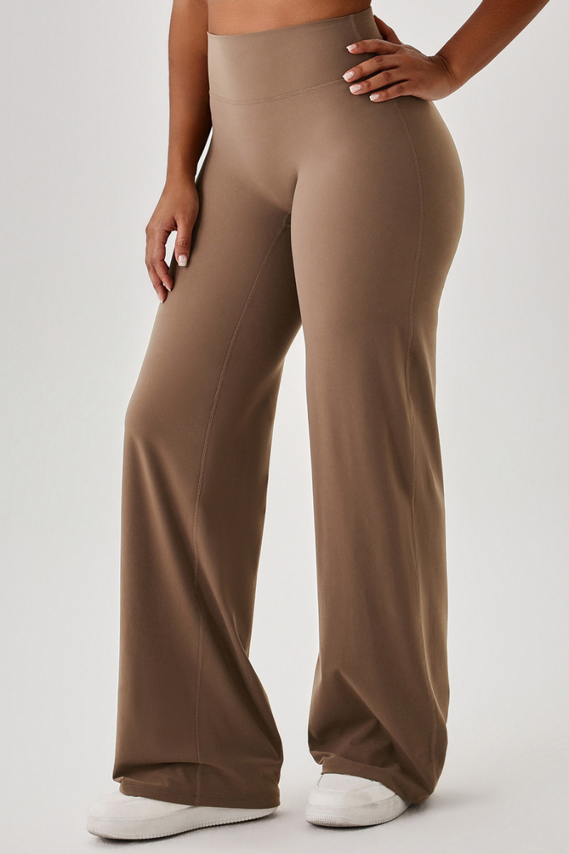 Women's Athletic High Waist V-Lift Hip Wide Leg Yoga Pants