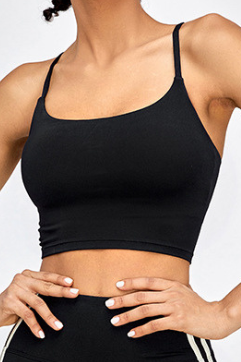 Women's Cross-Strapped U-Neck Sports Tank Top