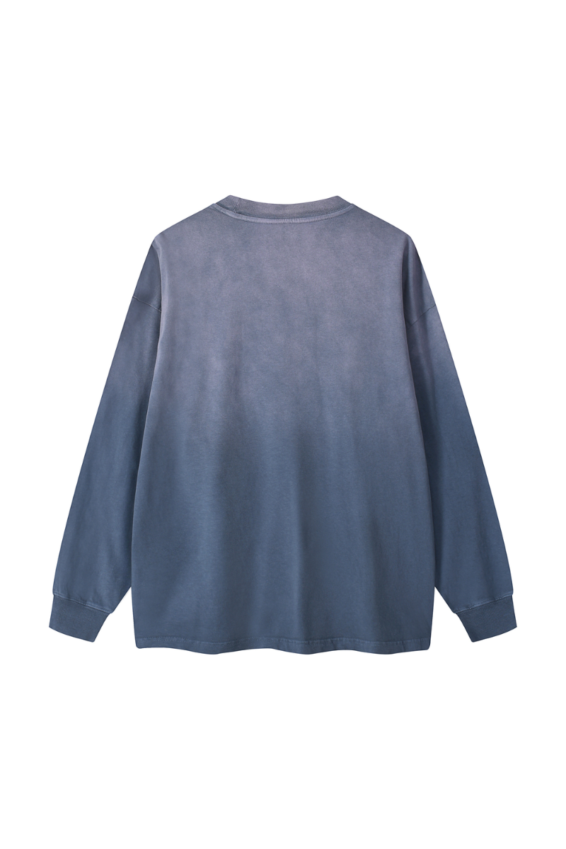 Unisex Fall 100% Cotton Washed  Loose Drop Shoulder Pullover