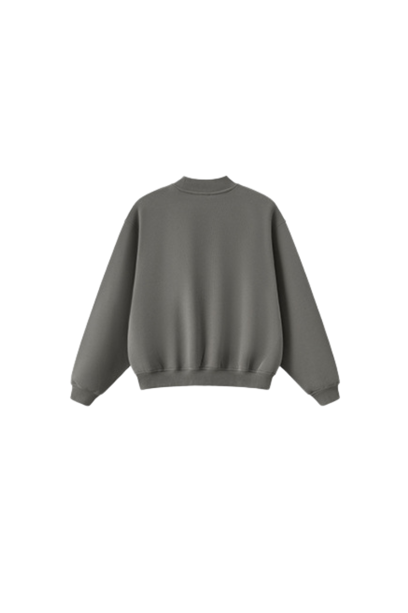 Women's Fall Streetwear Boxy Mockneck Sweatshirt