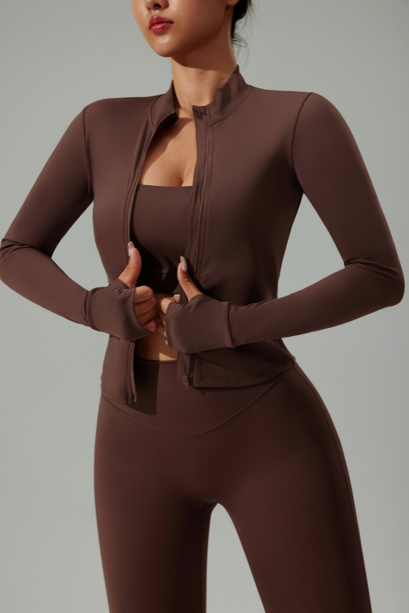 Women's 3-Piece Set :Jacket Sports Bra &Jacket & Leggings