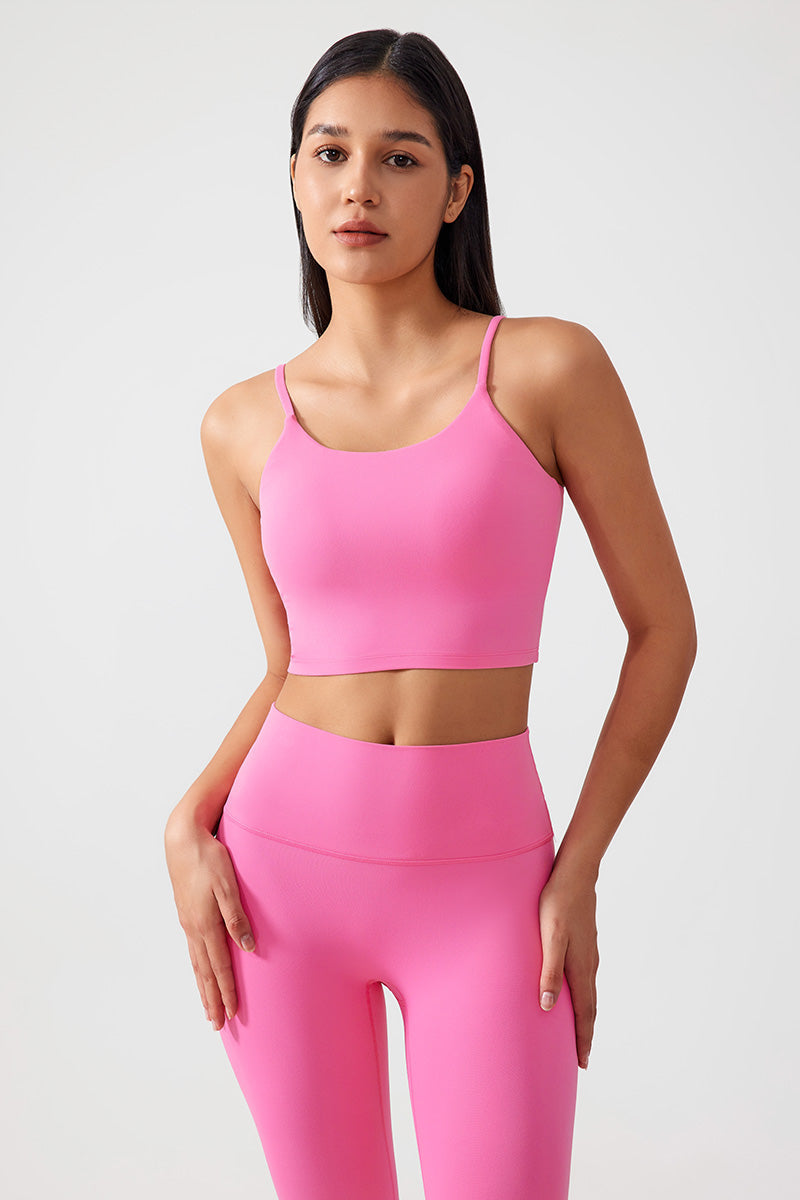 Women Gathering Anti-Shock One Cup Back Fitness Yoga Exercise Camisole Top